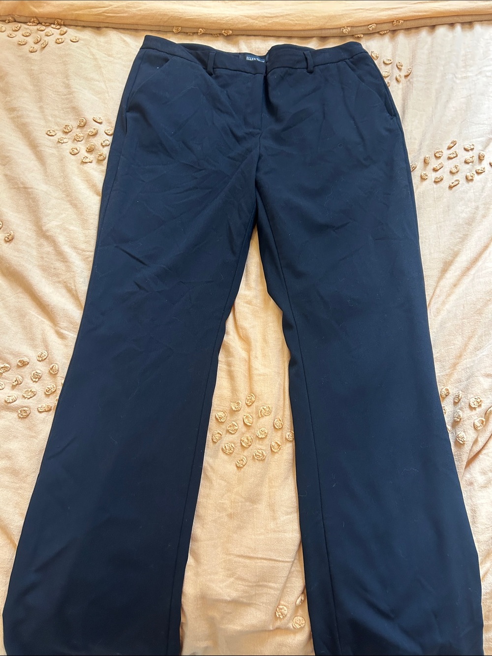 Ellen Tracy Straight-Leg Black Dress Pants